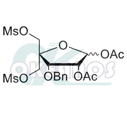 4-C-[[(methylsulfonyl)oxy]methyl]-3-O-(phenylmethyl)-1,2-diacetate 5-methanesulfonate D-erythro- Pentofuranose
